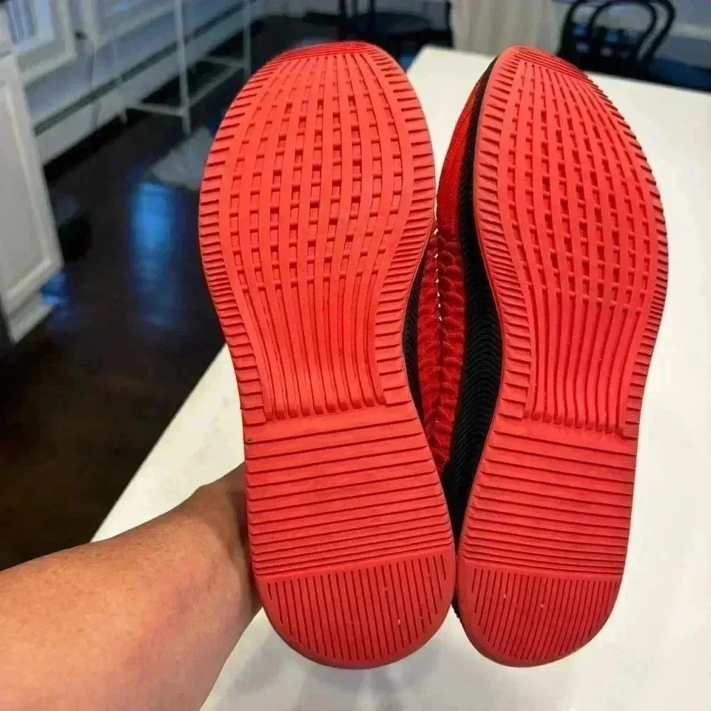 French Connection men’s Cannes sneakers. Red & black size 10